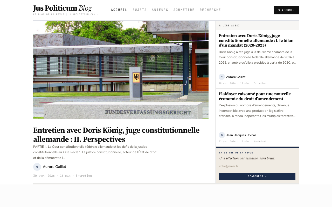 Jus Politicum Blog